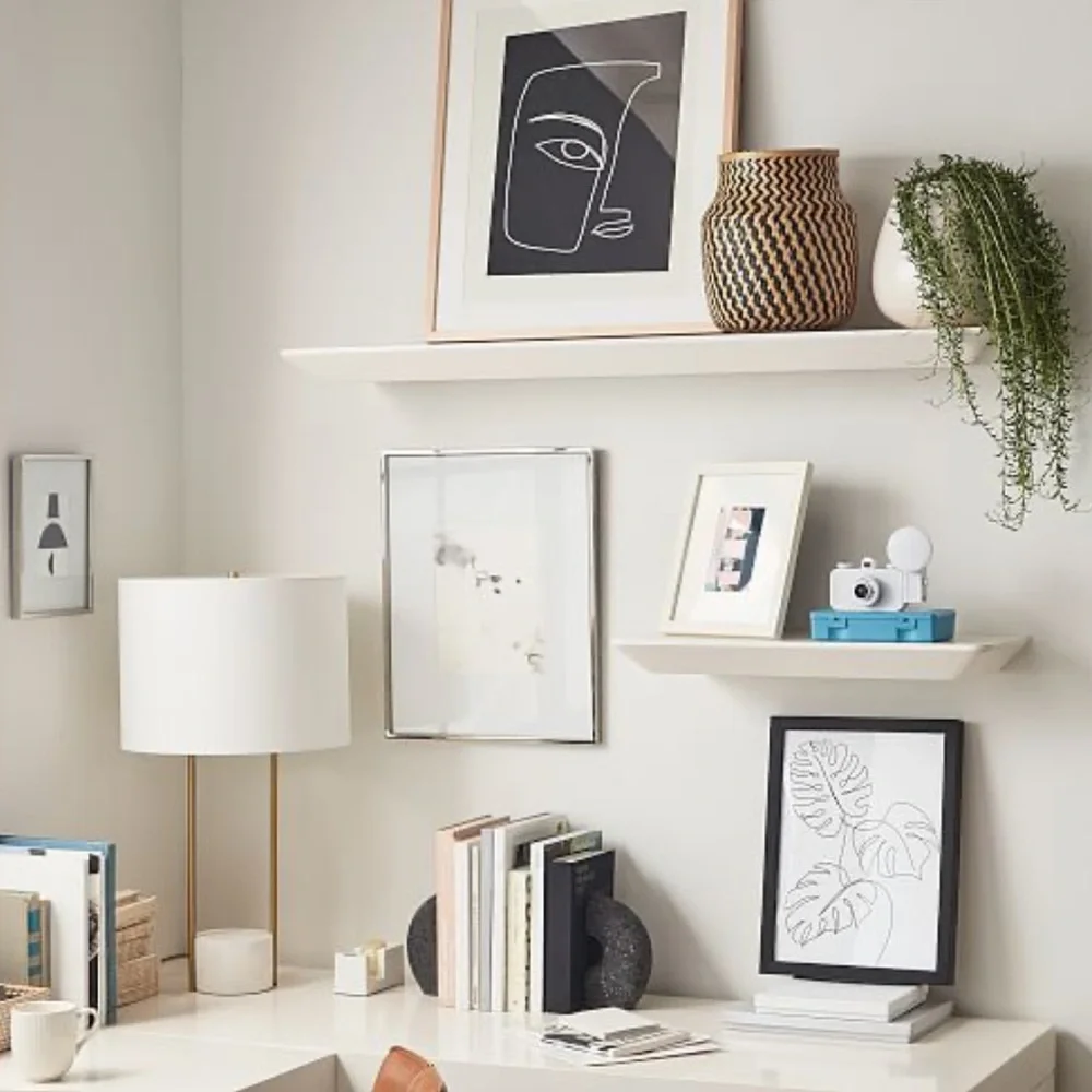 West Elm: 1ft Slim Floating Shelf New In Box - White Ash